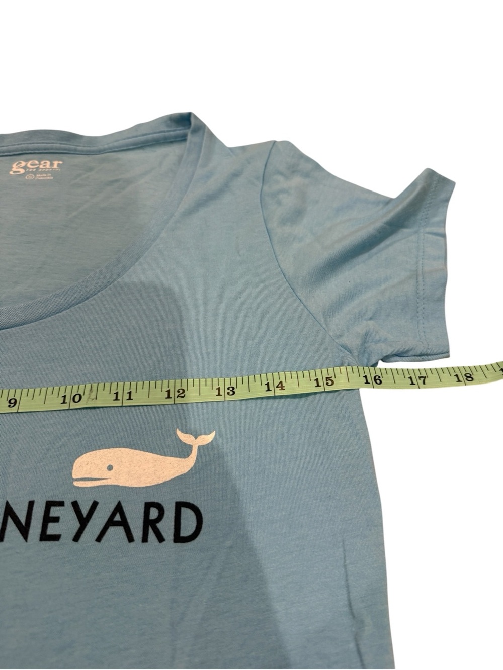 Women's Light Blue Martha's Vineyard Logo Tee - Picture 5 of 6